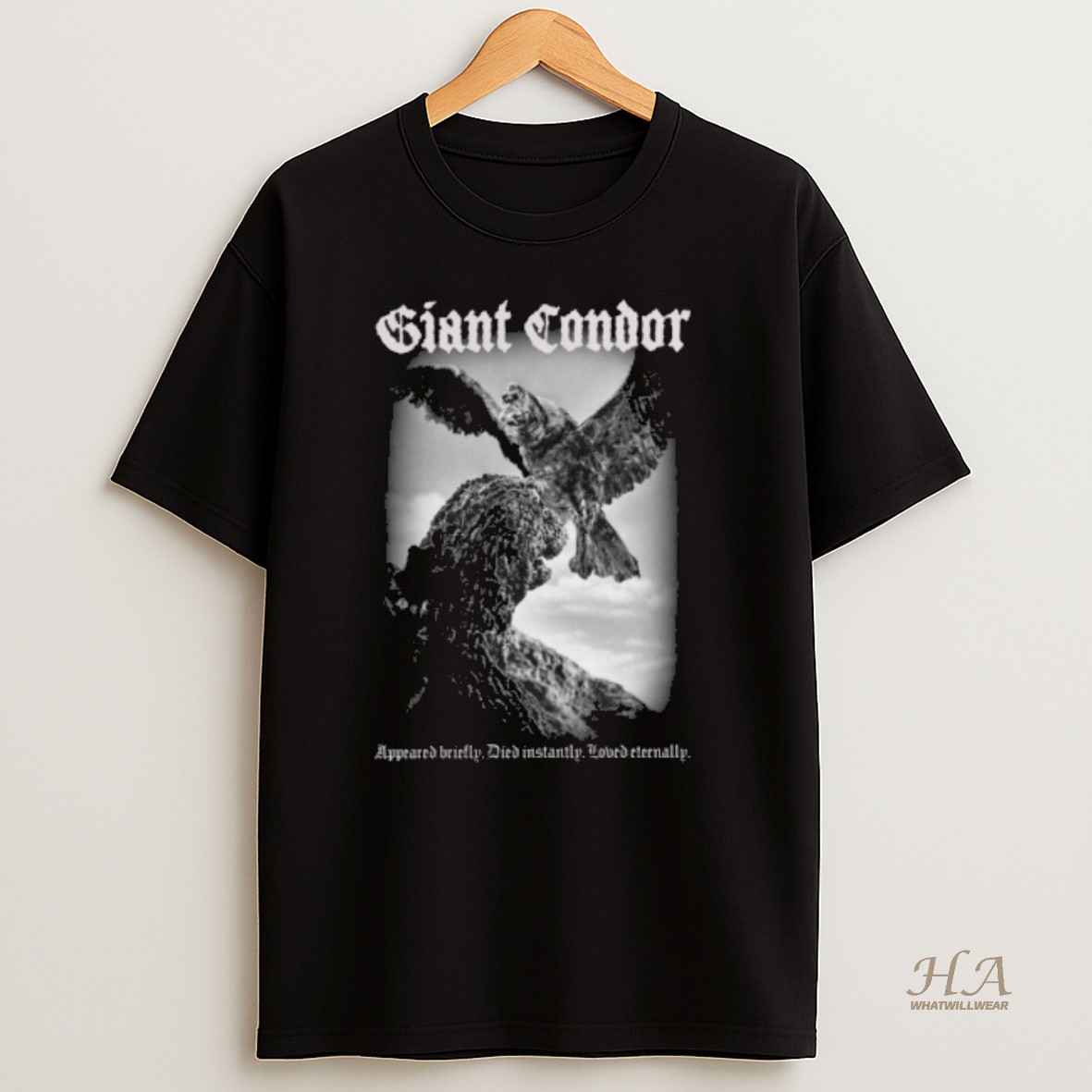Official Giant Condor Appeared Briefly Died Instantly Loved Eternally Vintage Shirt