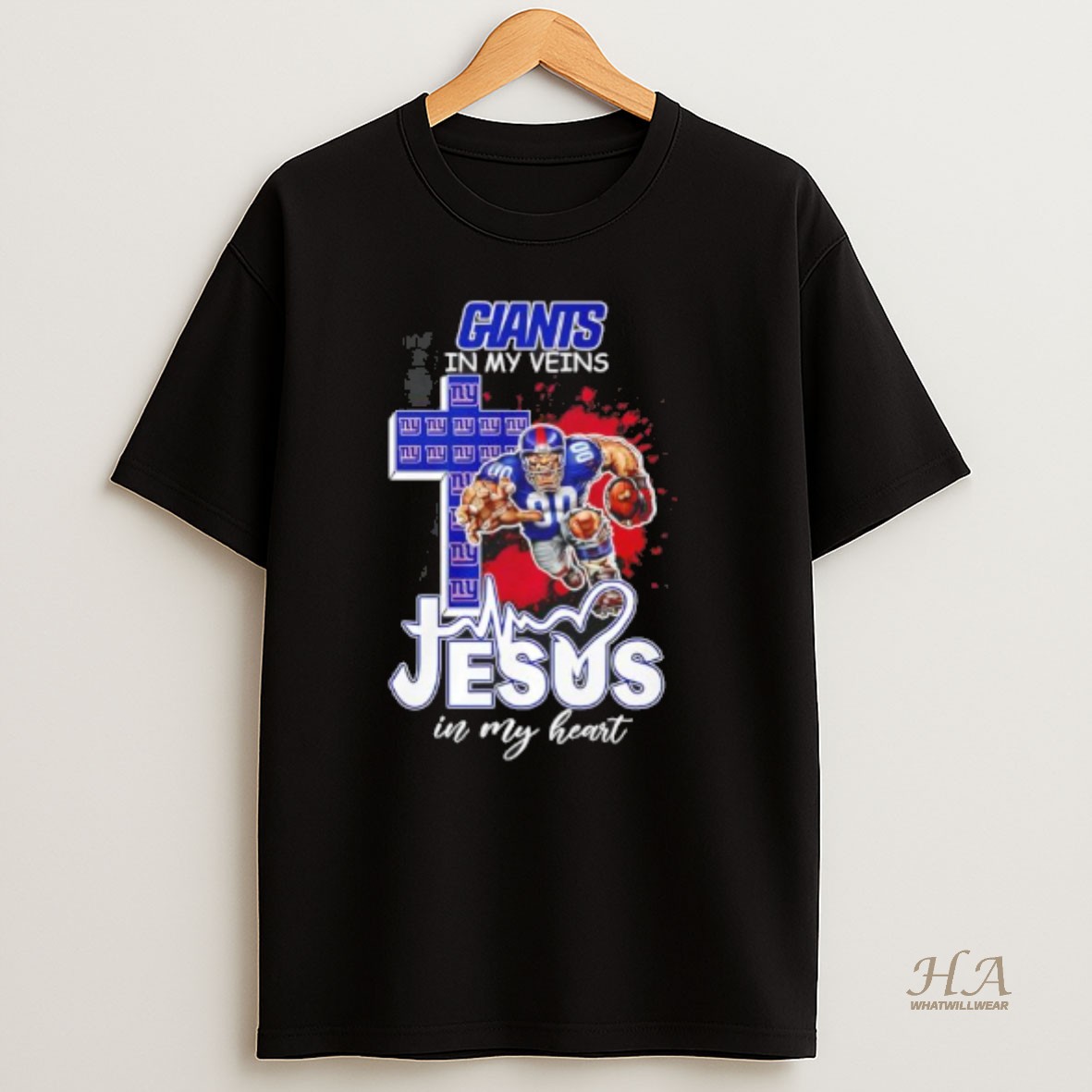 Official Giants In My Veins Jesus In My Heart T Shirt
