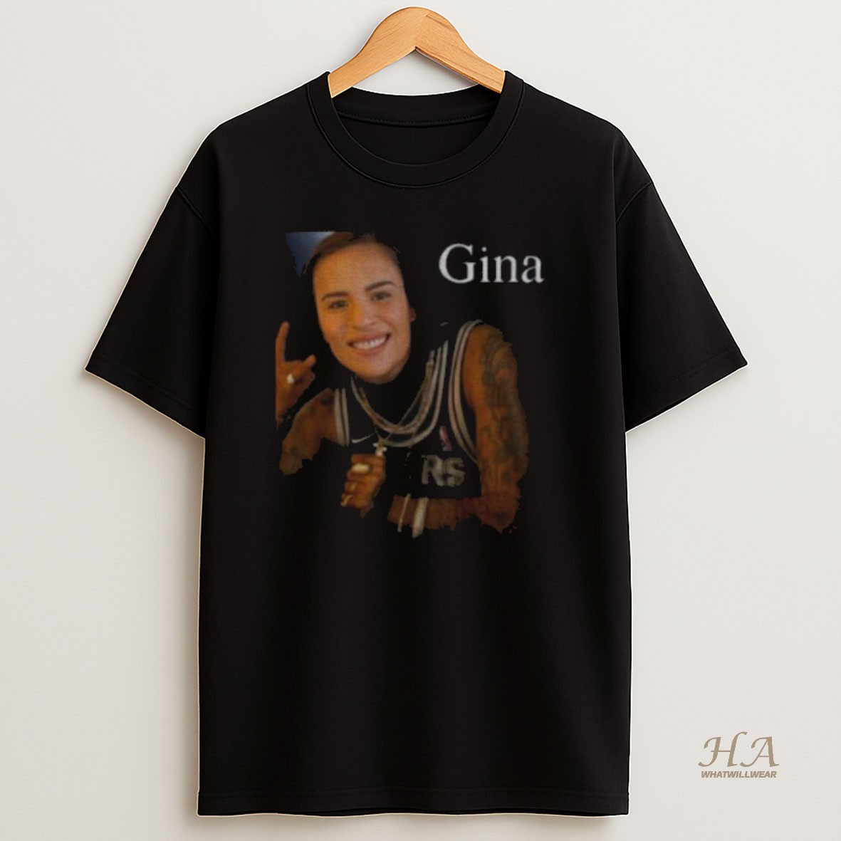 Official Gina Ortiz Jones Lakers Basketball Photo T Shirt