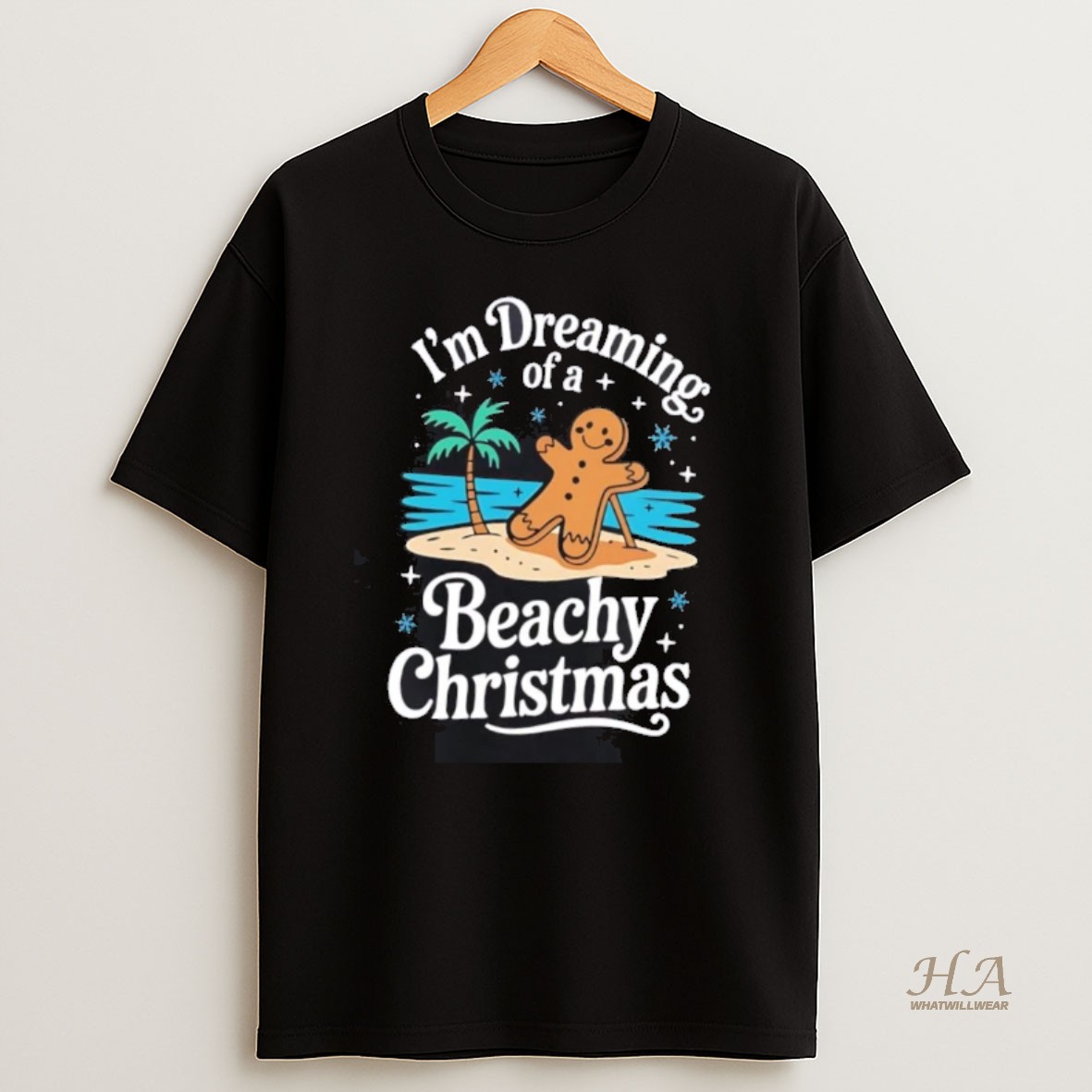 Official Gingerbread Im Dreaming Beachy Christmas T Shirt