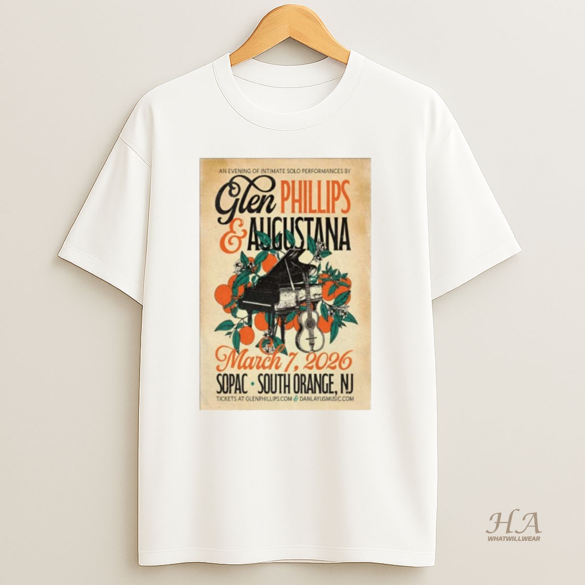 Official Glen Phillips And Augustana At Sopac On March 7 2026 Shirt