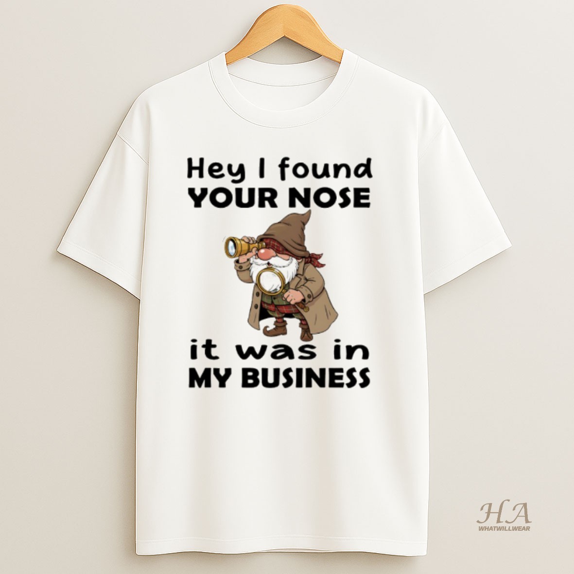Official Gnome Hey I Found Your Nose It Was In My Business Shirt