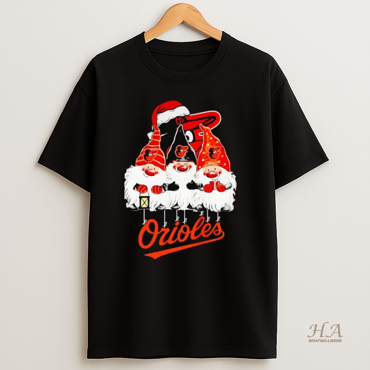 Official Gnomes Baltimore Orioles Merry Christmas T Shirt