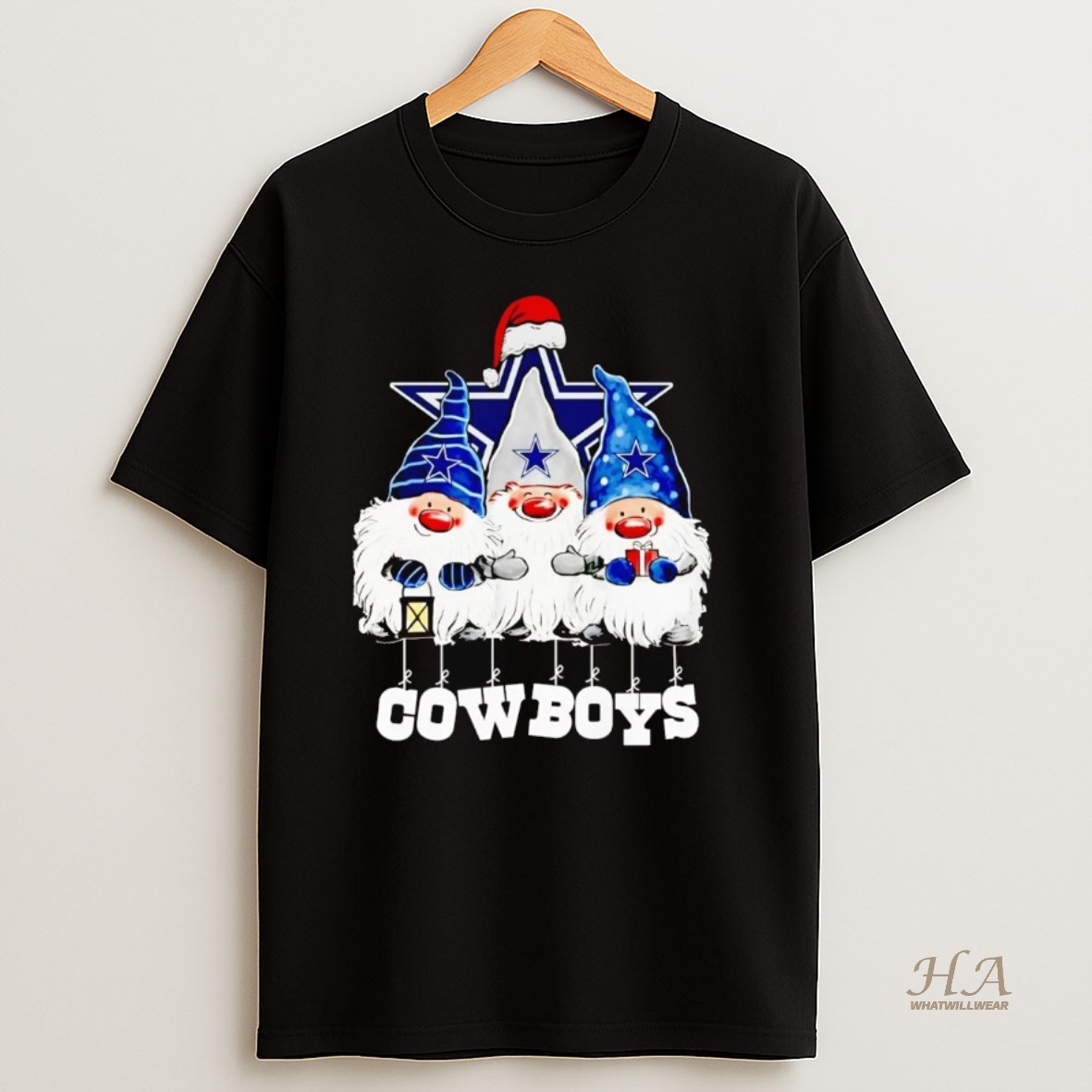 Official Gnomes Dallas Cowboys Merry Christmas T Shirt