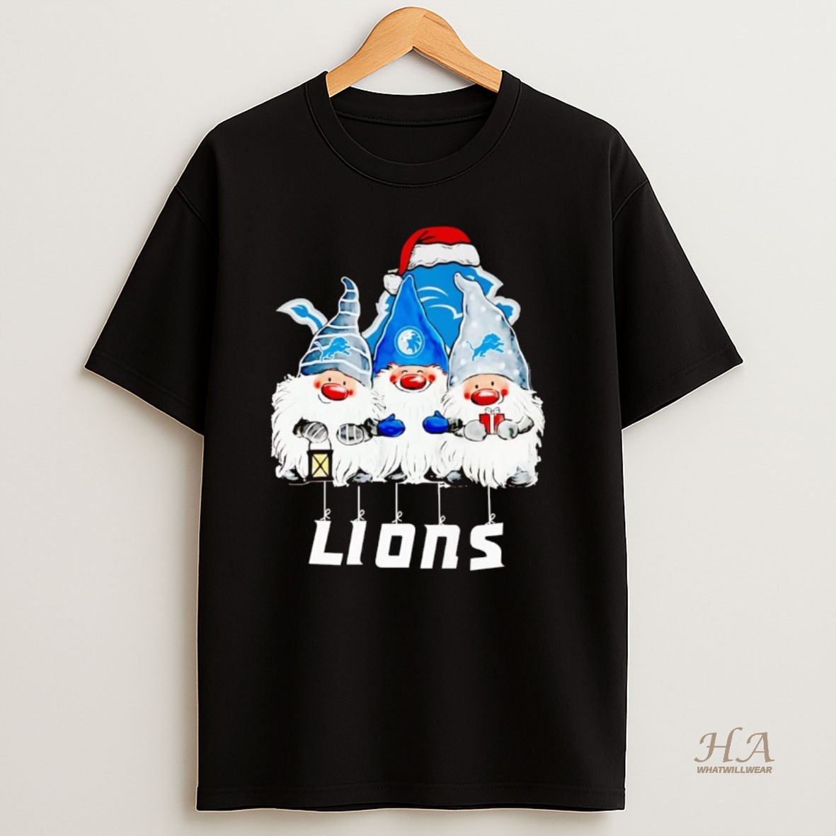 Official Gnomes Detroit Lions Merry Christmas T Shirt