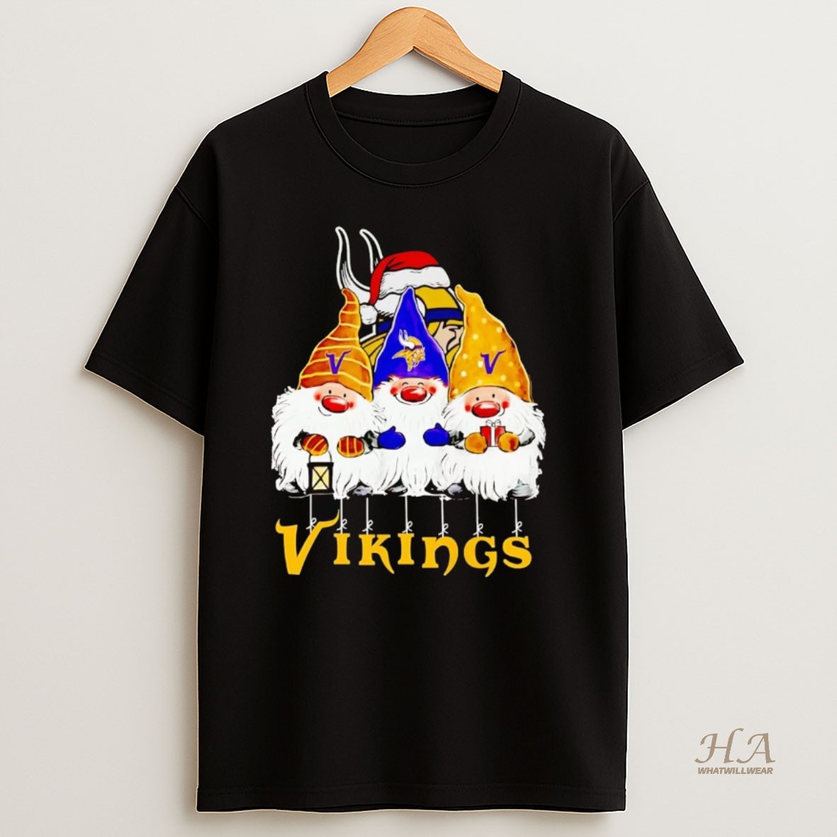Official Gnomes Minnesota Vikings Merry Christmas T Shirt