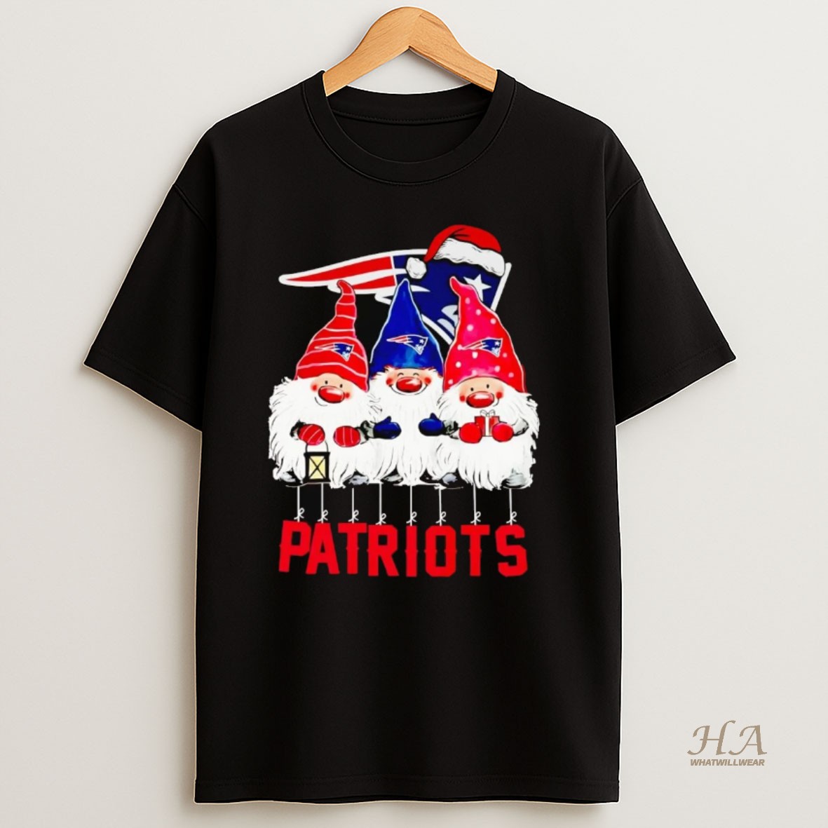 Official Gnomes New England Patriots Merry Christmas T Shirt