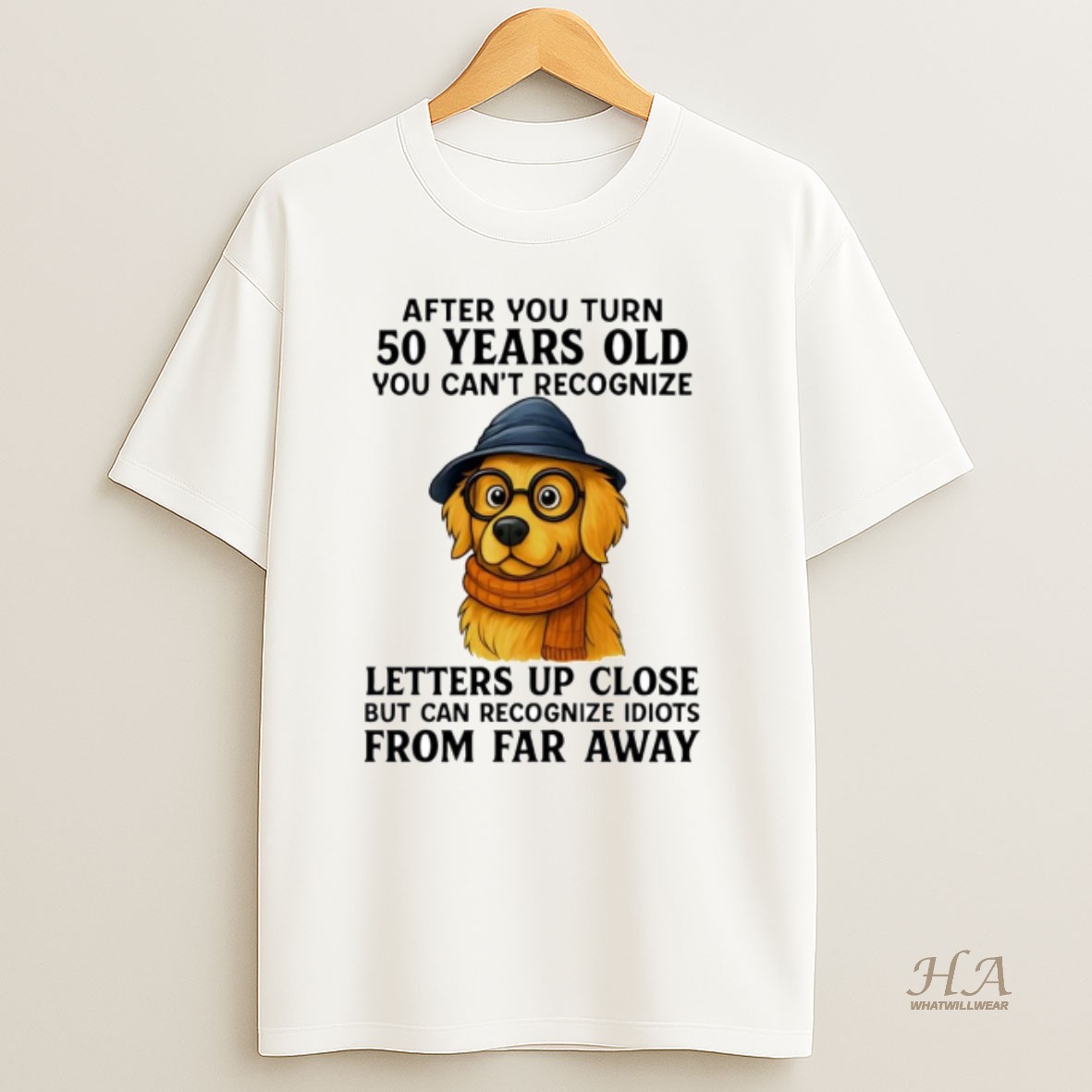 Official Golden Retriever After You Turn 50 Years Old T Shirt