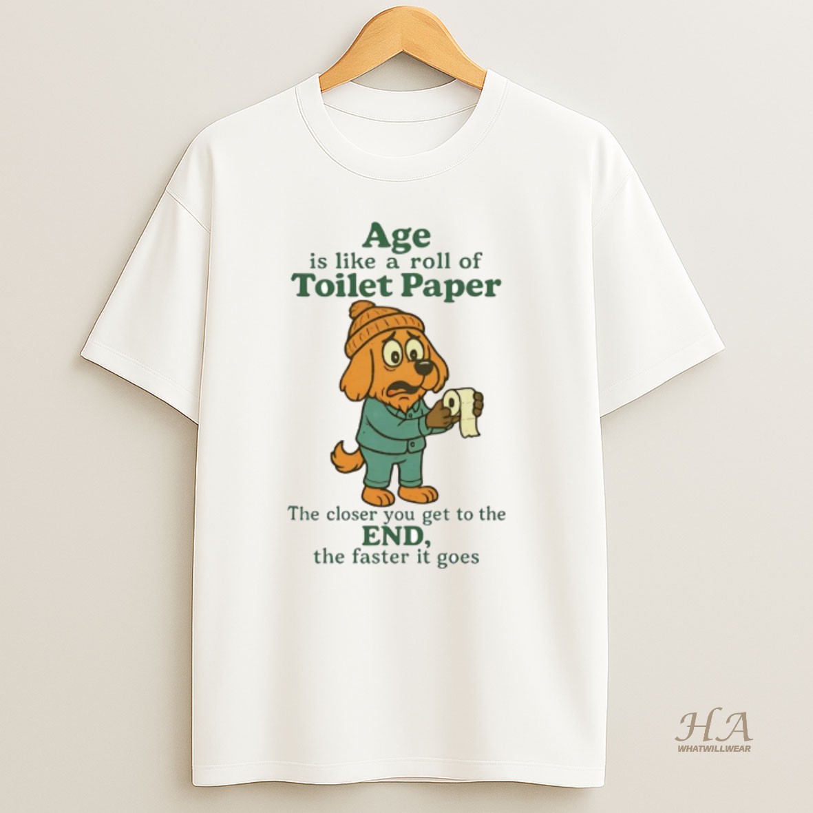 Official Golden Retriever Age Is Like A Roll Of Toilet Paper T Shirt