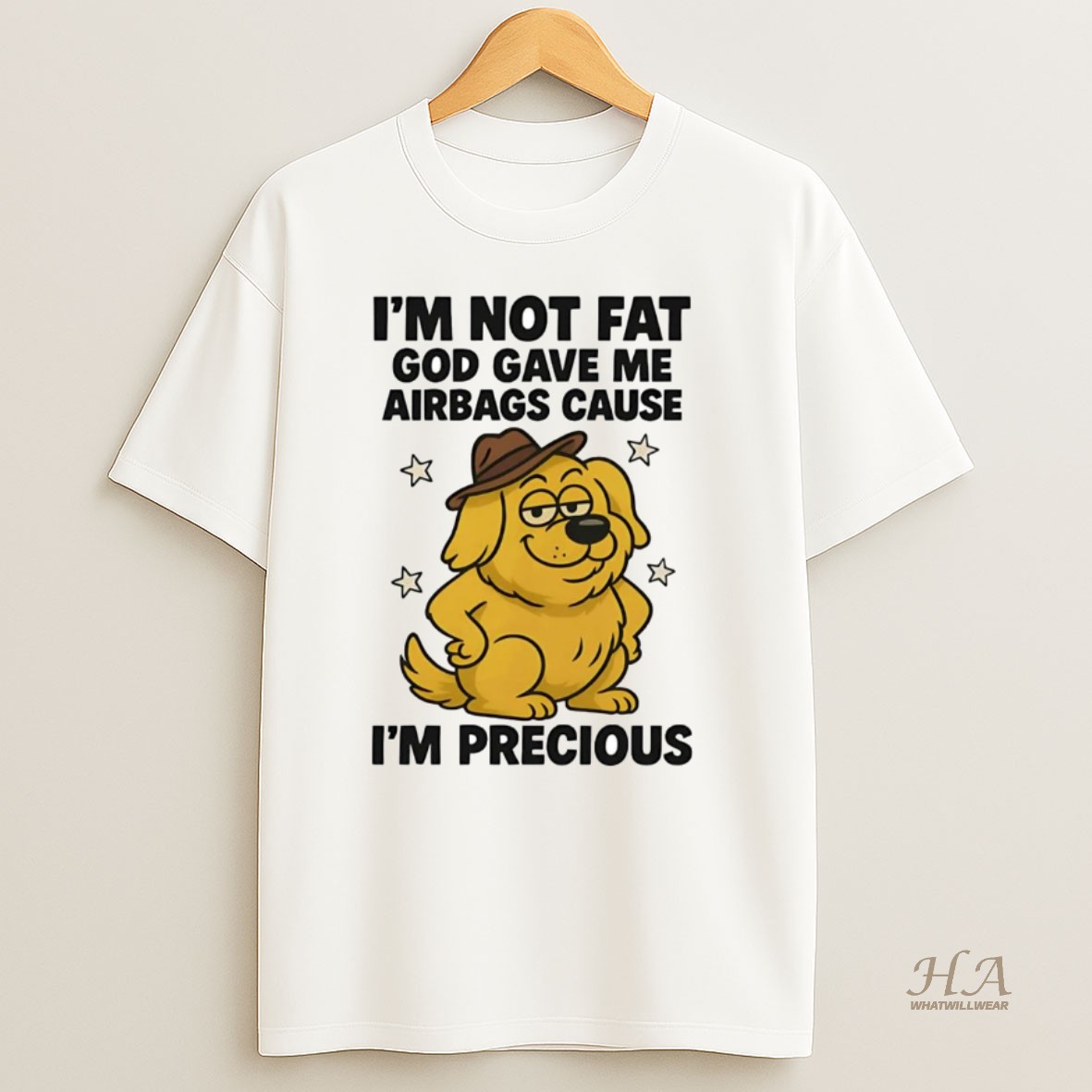 Official Golden Retriever Im Not Fat God Gave Me Airbags Cause Im Precious T Shirt