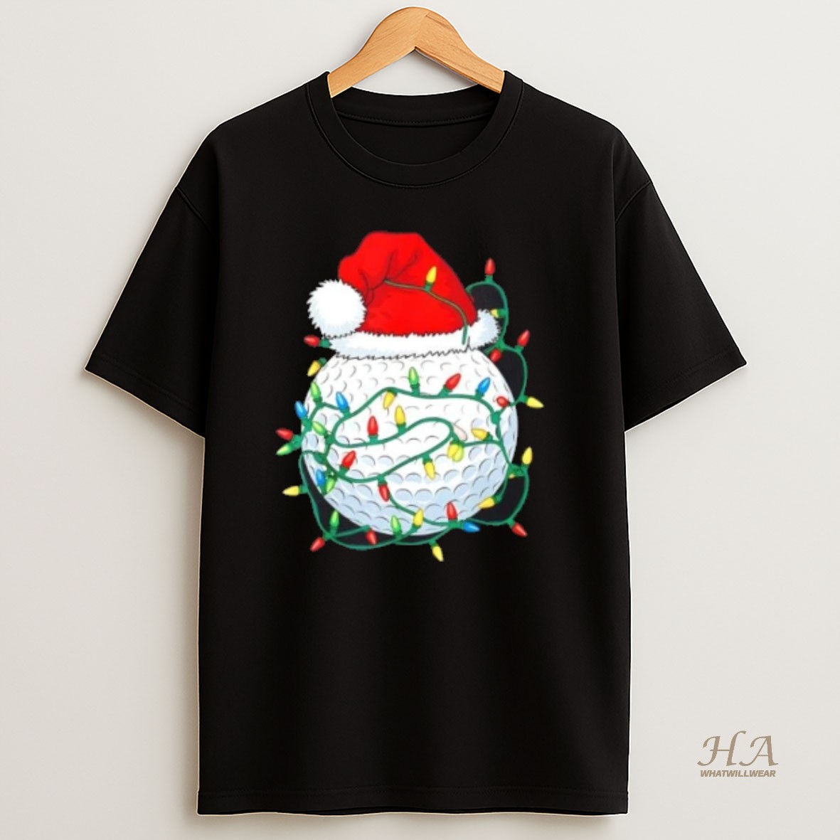 Official Golf Ball Santa Hat Christmas T Shirt