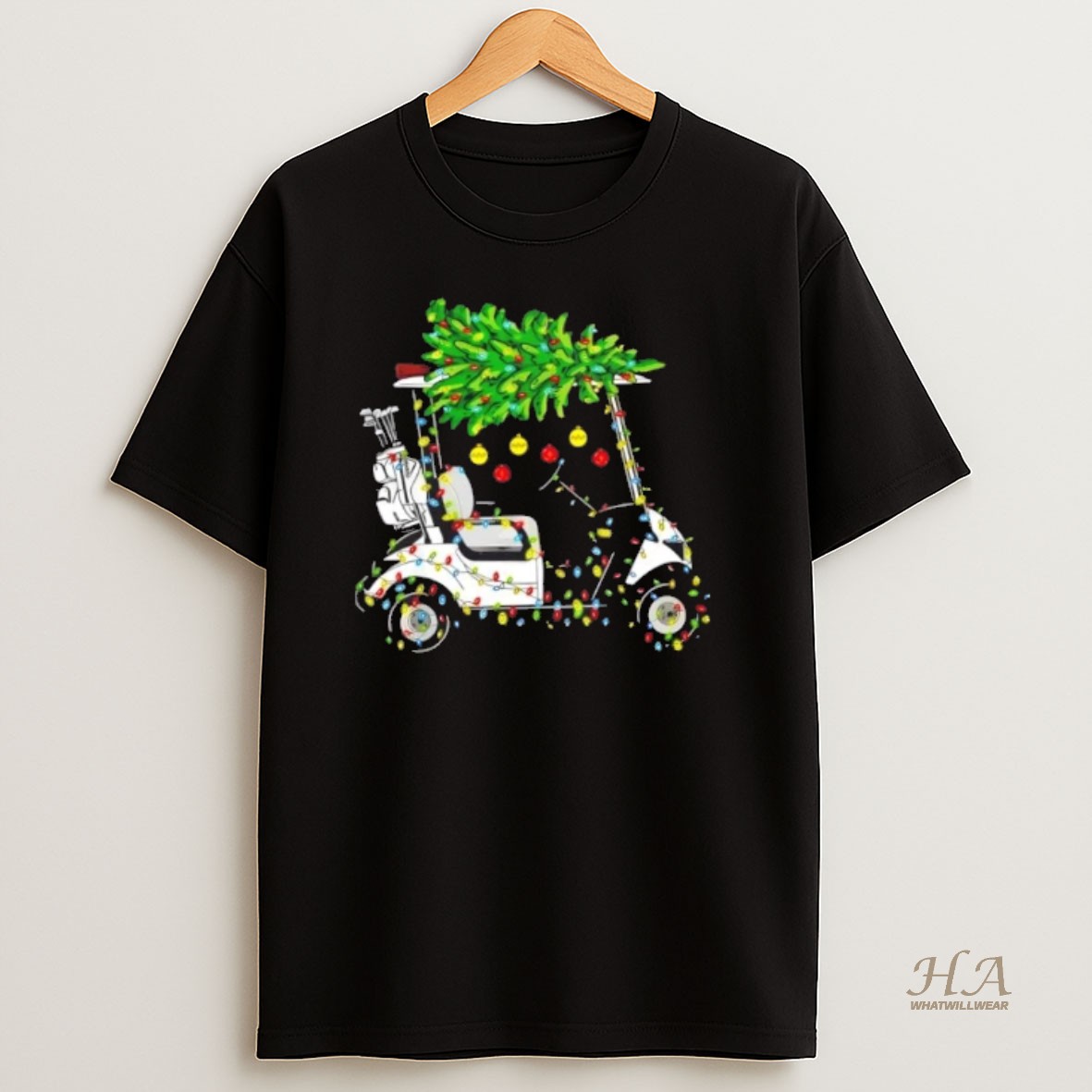 Official Golf Cart Christmas Tree Lights T Shirt