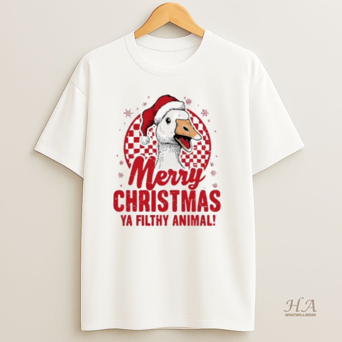 Official Goose Merry Christmas Ya Filthy Animal T Shirt
