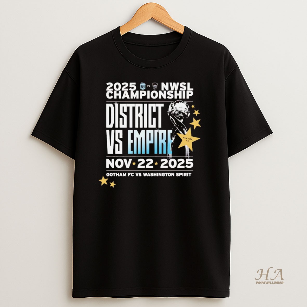 Official Gotham Fc Vs Washington Spirit District Vs Empire 2025 Nwsl Championship T Shirt