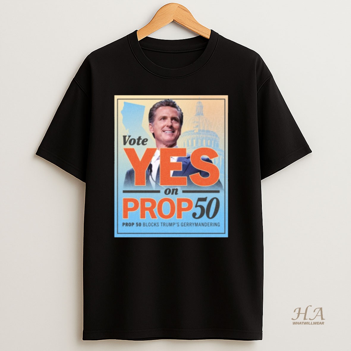 Official Governor Gavin Newsom Vote Yes On Proposition 50 Prop 50 Blocks Trumps Gerrymandering 2025 Shirt