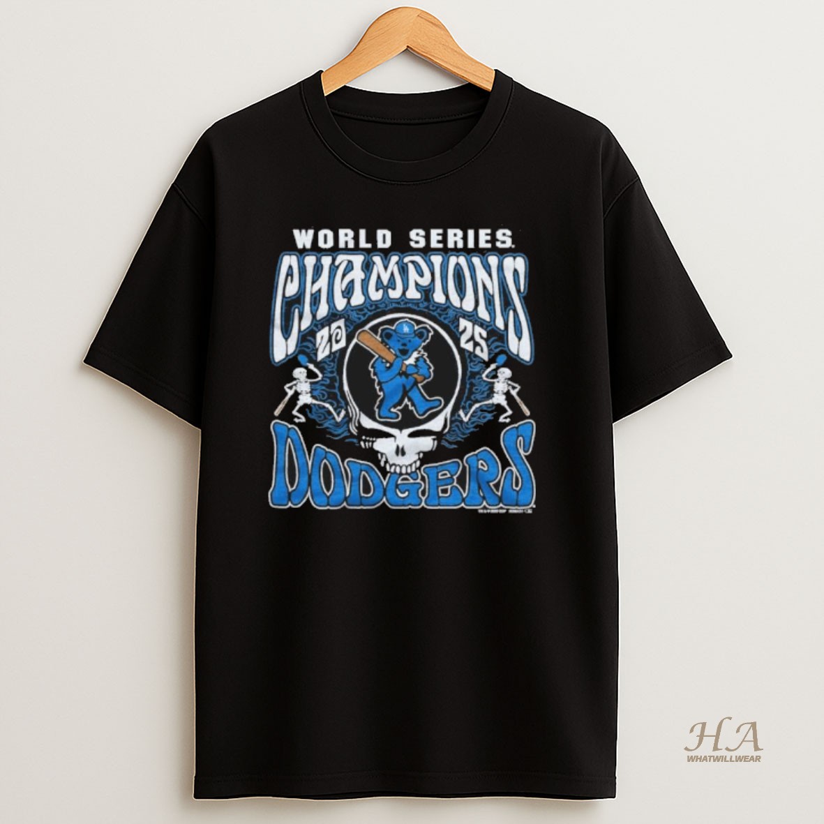 Official Grateful Dead X La Dodgers World Series Champions 2025 T Shirt