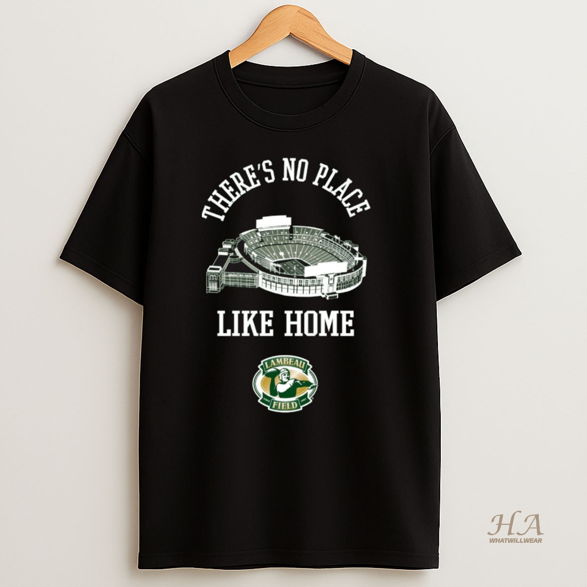Official Green Bay Packers Lambeau Field Theres No Place Like Home T Shirt