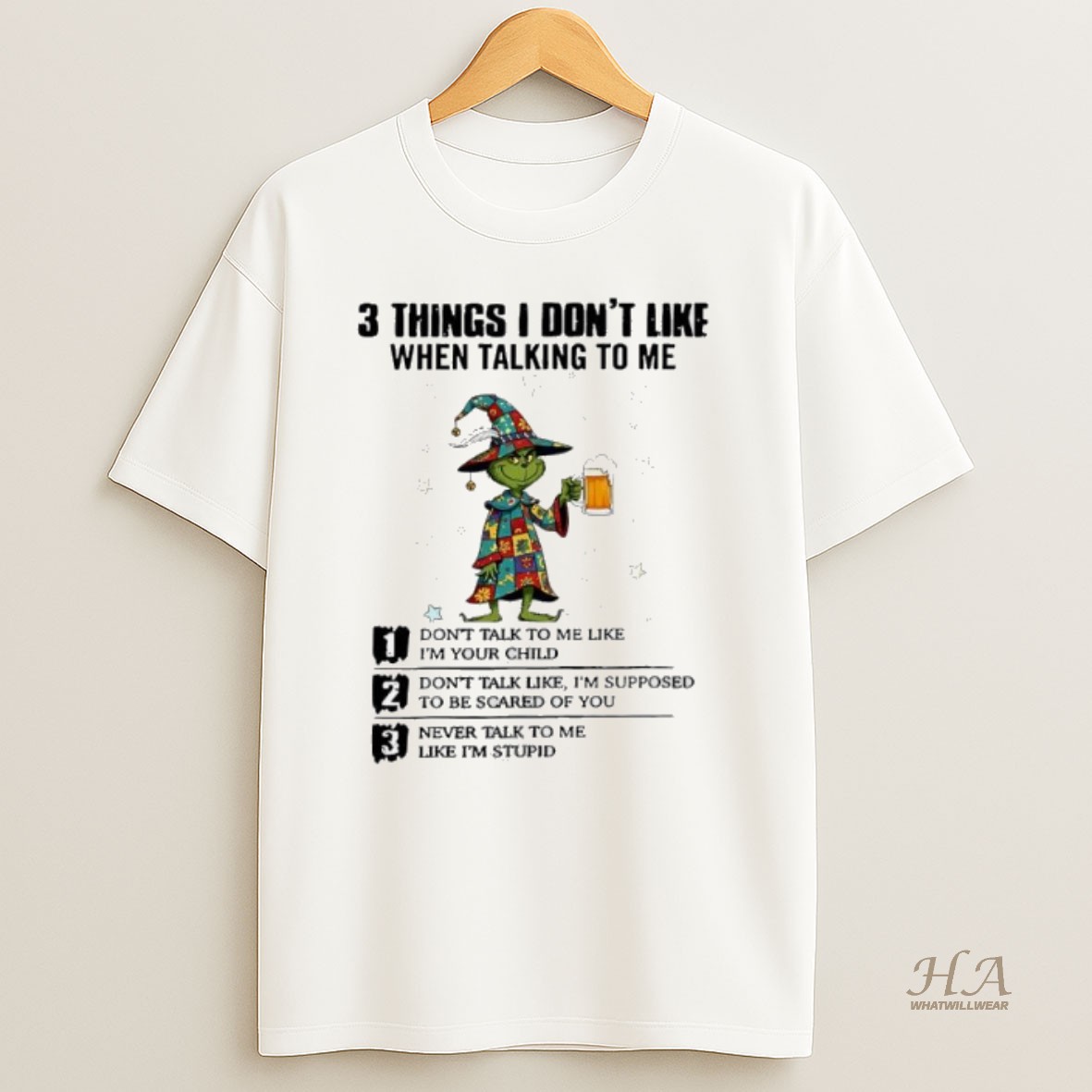 Official Grinch Christmas Things I Dont Like When Talking To Me T Shirt