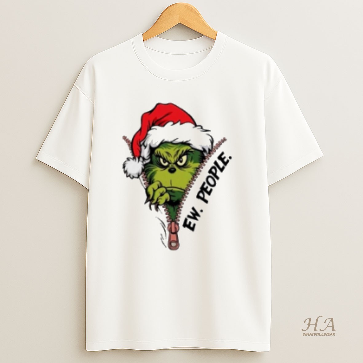 Official Grinch Ew People 2025 Christmas T Shirt