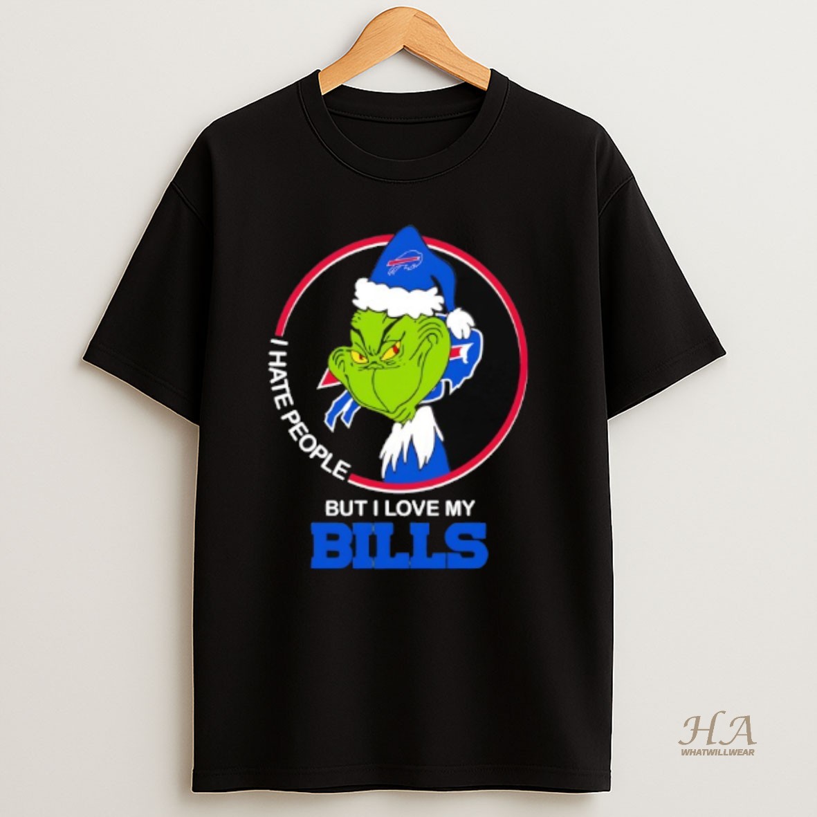 Official Grinch I Hate People But I Love My Buffalo Bills T Shirt