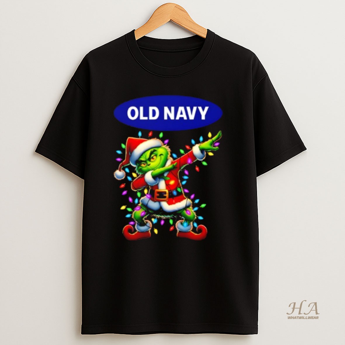 Official Grinch Lights Dabbing Christmas X Old Navy T Shirt