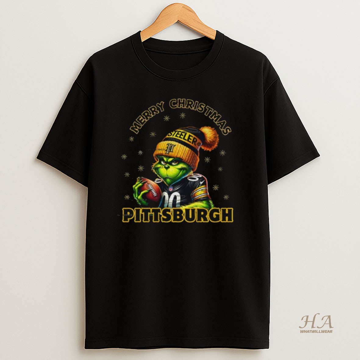 Official Grinch Pittsburgh Steelers Football Nfl Merry Christmas T Shirt