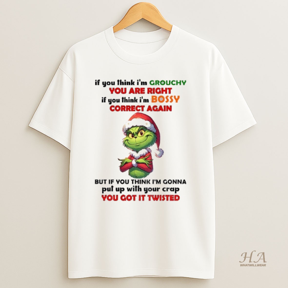 Official Grinch Santa Im Sorry I Didnt Mean To Push All Your Buttons I Was Just Looking For Mute Christmas T Shirt
