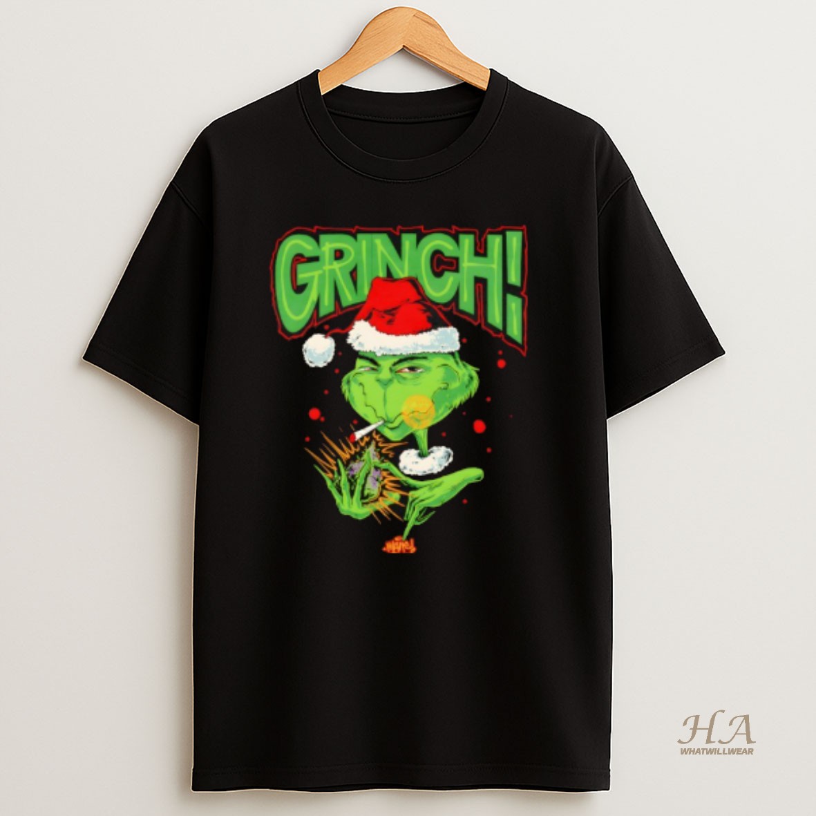 Official Grinch Stole Christmas Santa Claus Mans T Shirt