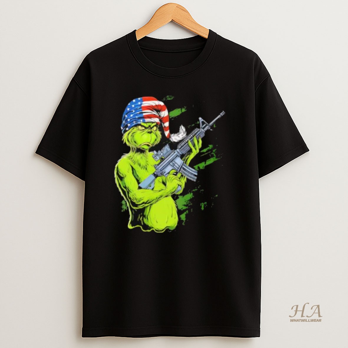 Official Grinch Assault Rifle Cynical Expression T Shirt