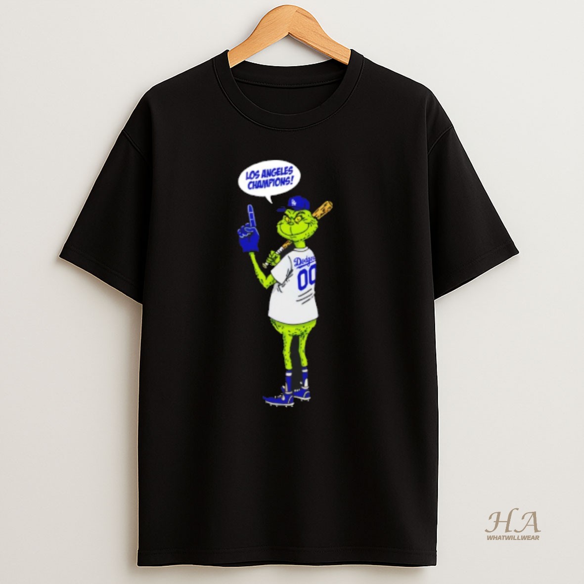 Official Grinch Fan Of Los Angeles Dodgers Champions World Series 2025 Merry Christmas Shirt