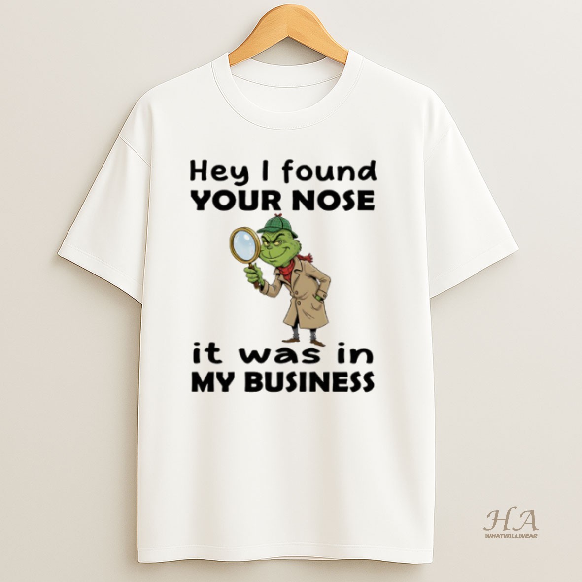 Official Grinch Hey I Found Your Nose It Was In My Business Merry Christmas Shirt