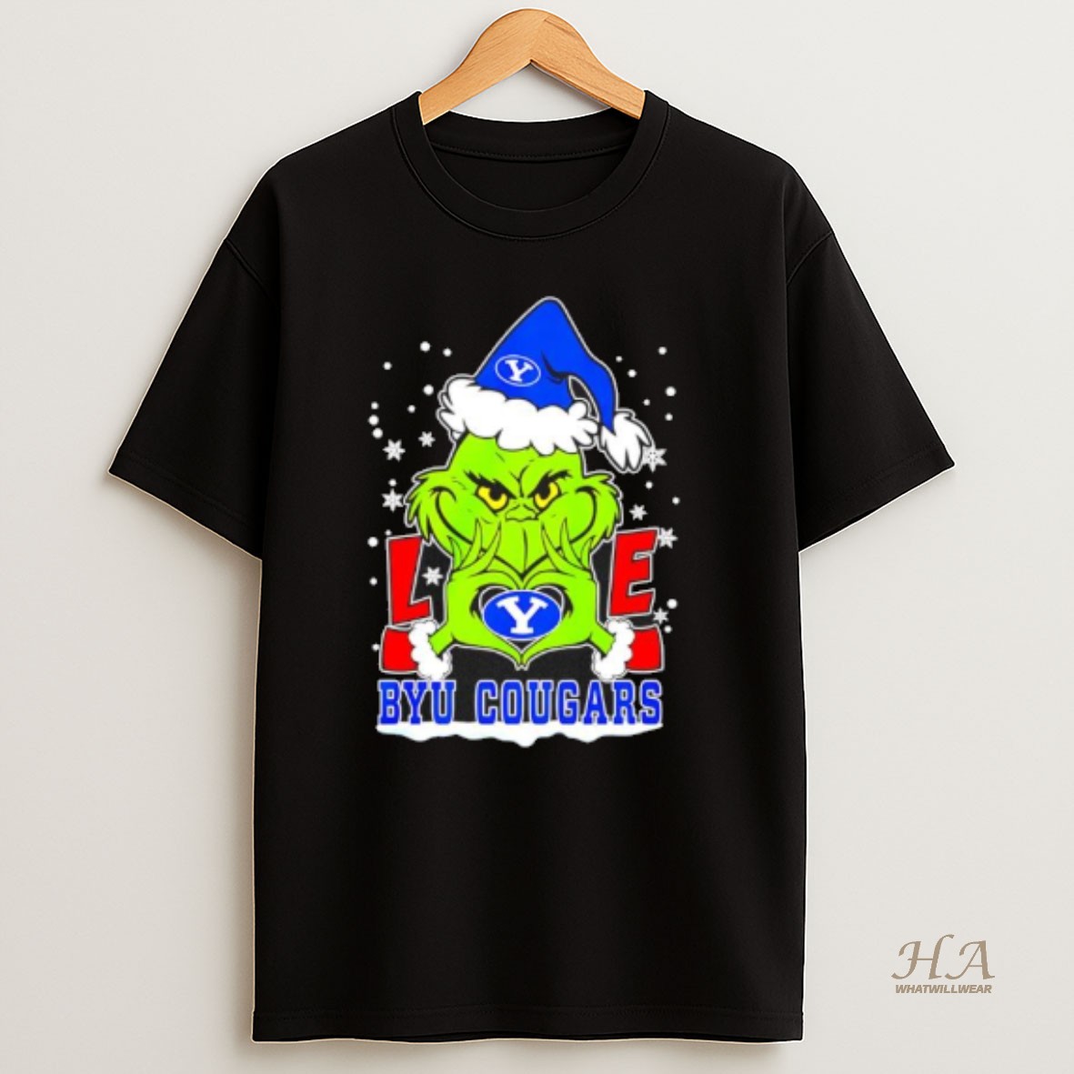Official Grinch Love Byu Cougars Christmas 25 T Shirt