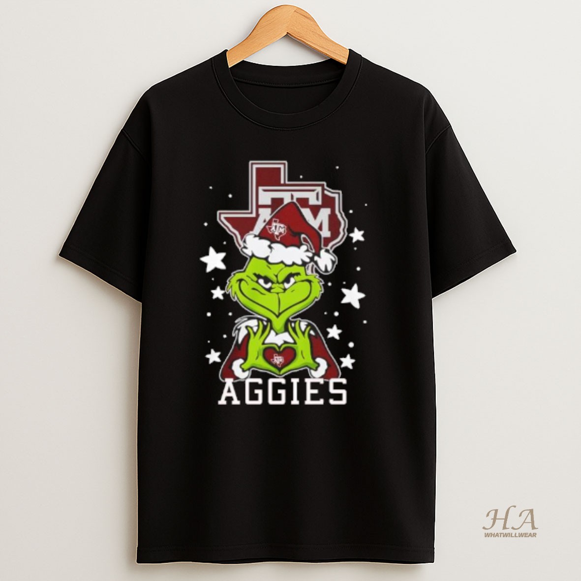 Official Grinch Love Texas Am Aggies Christmas 25 T Shirt