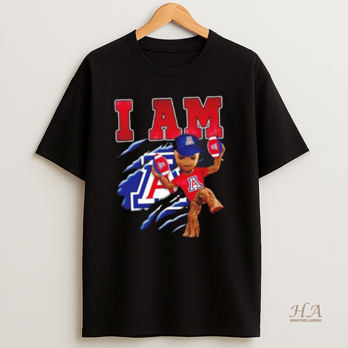 Official Groot I Am Arizona Wildcats Fan T Shirt