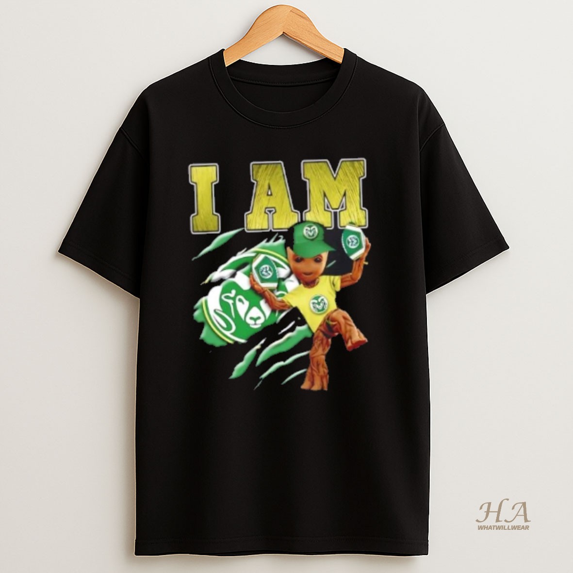 Official Groot I Am Colorado State Rams Fan T Shirt
