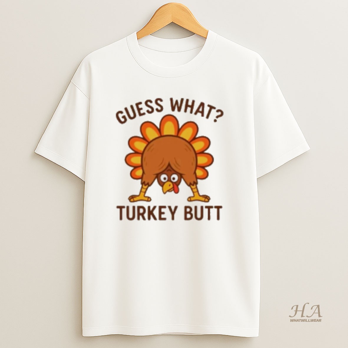 Official Guess What Turkey Butt Thanksgiving Funny T Shirt