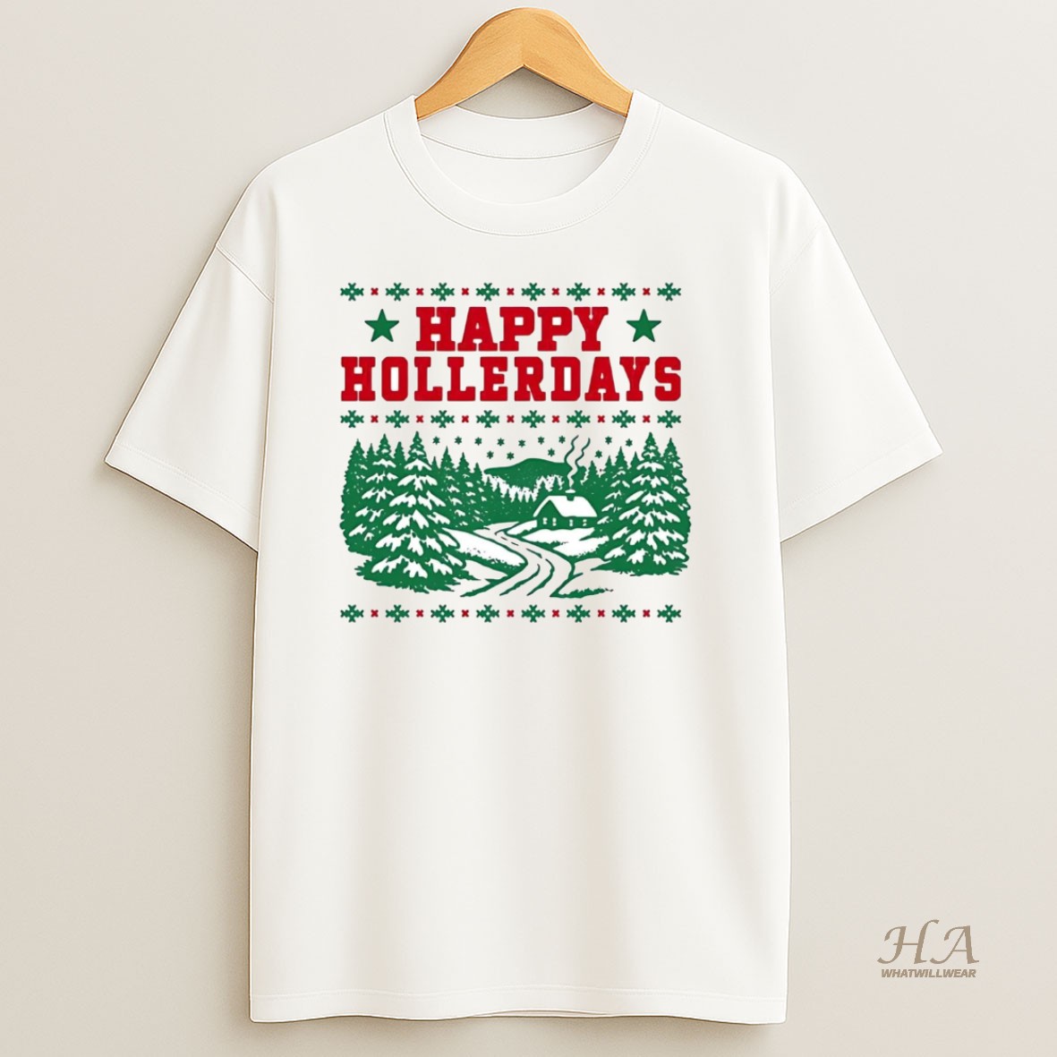Official Happy Hollerdays Holly Christmas T Shirt