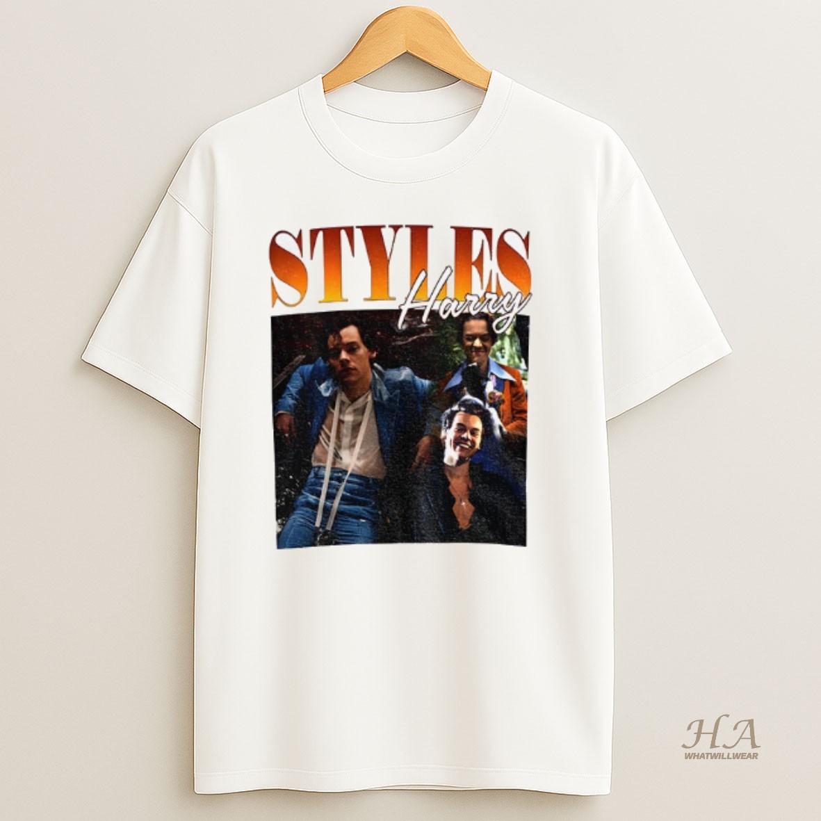 Official Harry Styles Heritage Band Photo Vintage T Shirt