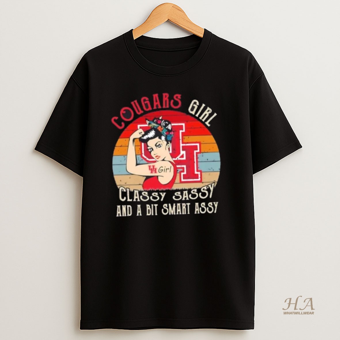 Official Houston Cougars Girl Classy Sassy And A Bit Smart Assy T Shirt