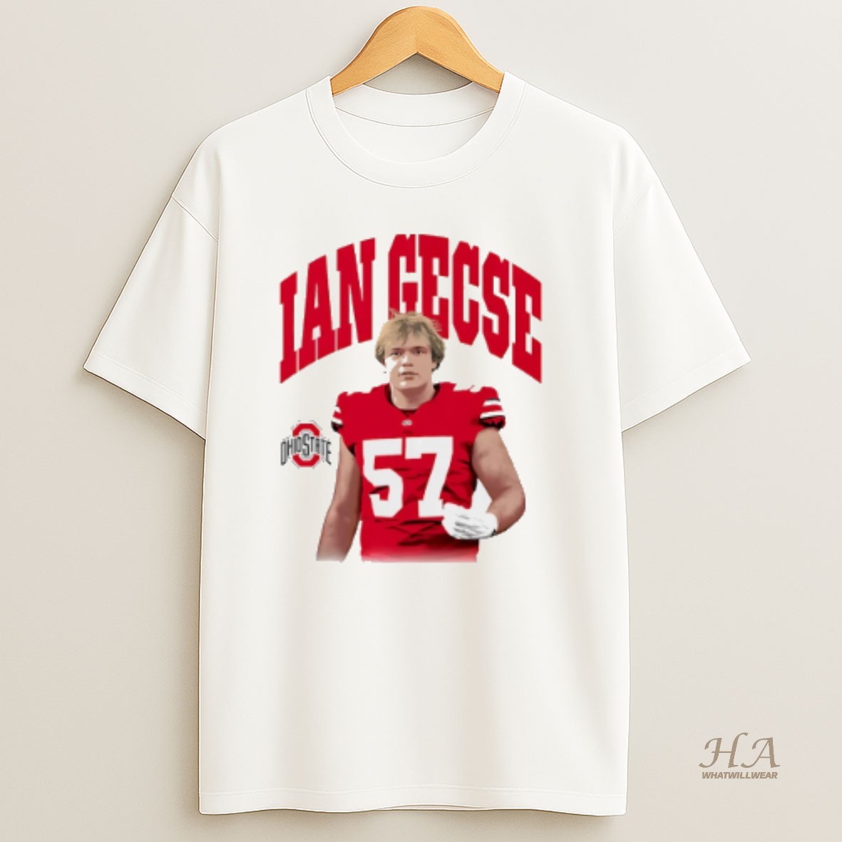Official Ian Gecse Ohio State Buckeyes Portrait T Shirt