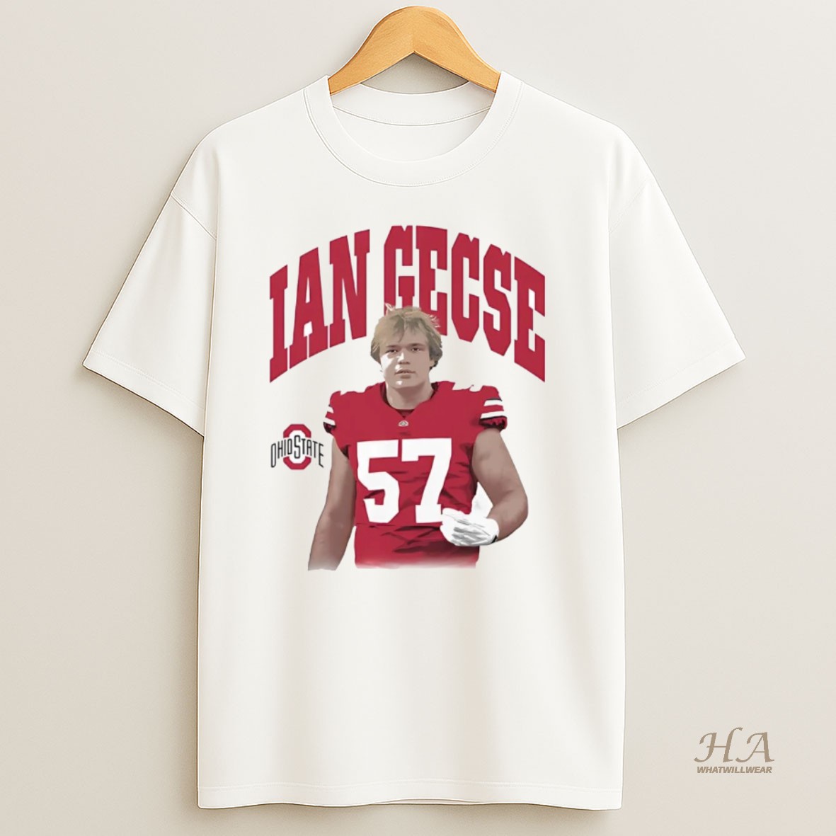 Official Ian Gecse Portrait Ohio State Buckeyes T Shirt