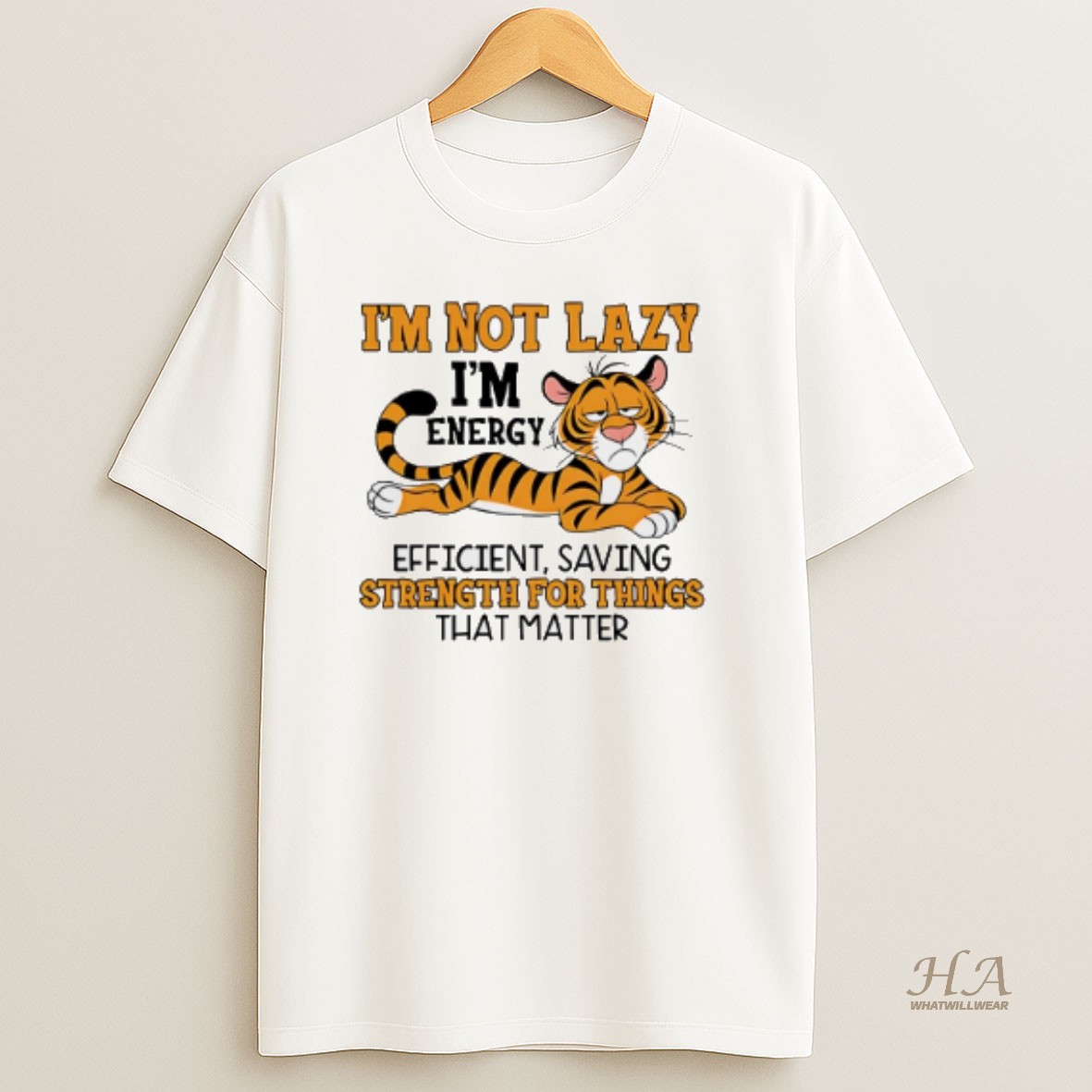 Official Im Not Lazy Im Energy Efficient Saving Strength For Things That Matter T Shirt