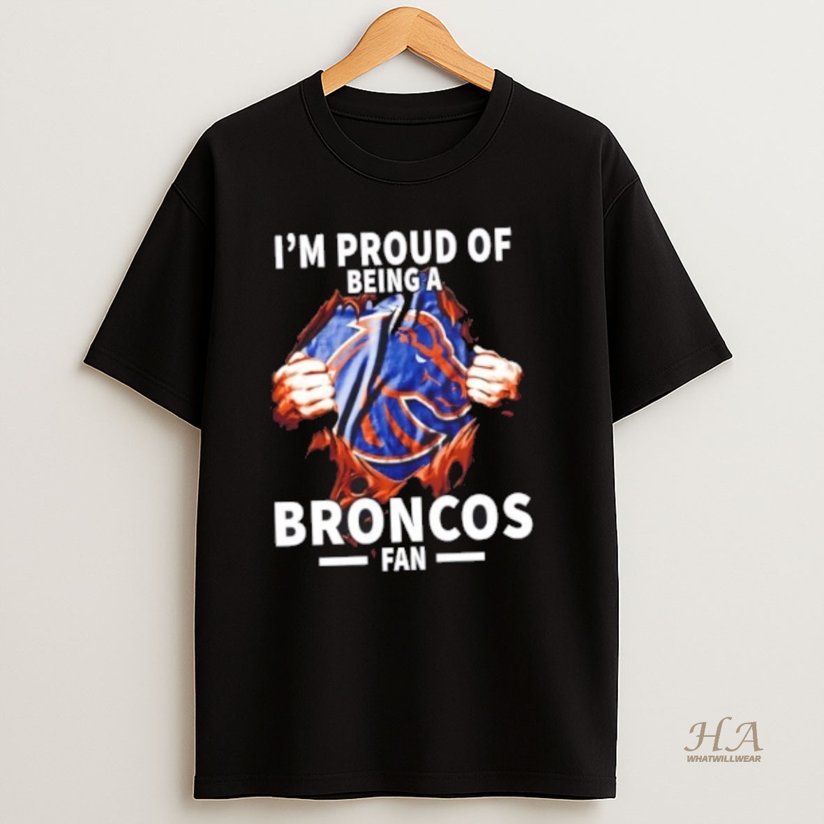 Official Im Proud Of Being A Boise State Broncos Fan T Shirt
