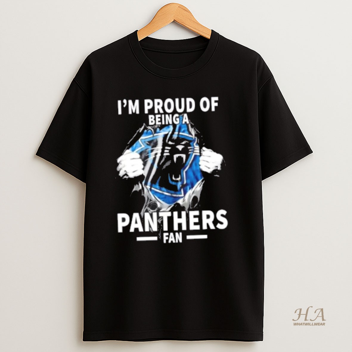 Official Im Proud Of Being A Carolina Panthers Fan T Shirt