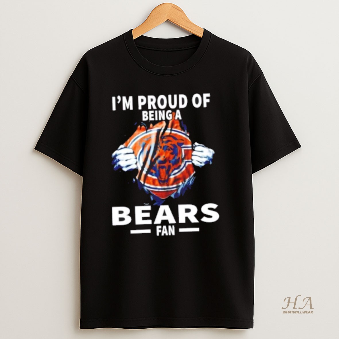 Official Im Proud Of Being A Chicago Bears Fan T Shirt