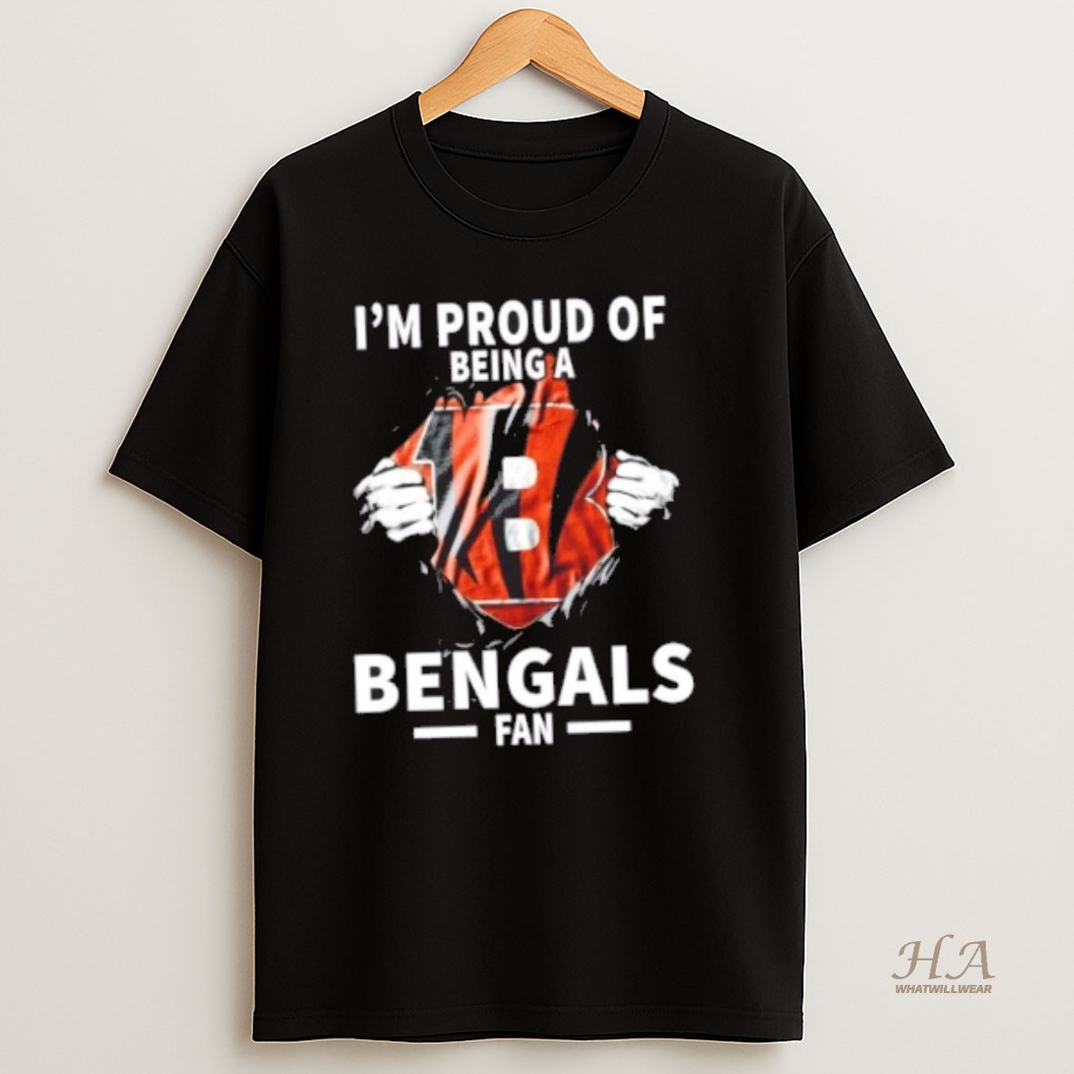 Official Im Proud Of Being A Cincinnati Bengals Fan T Shirt
