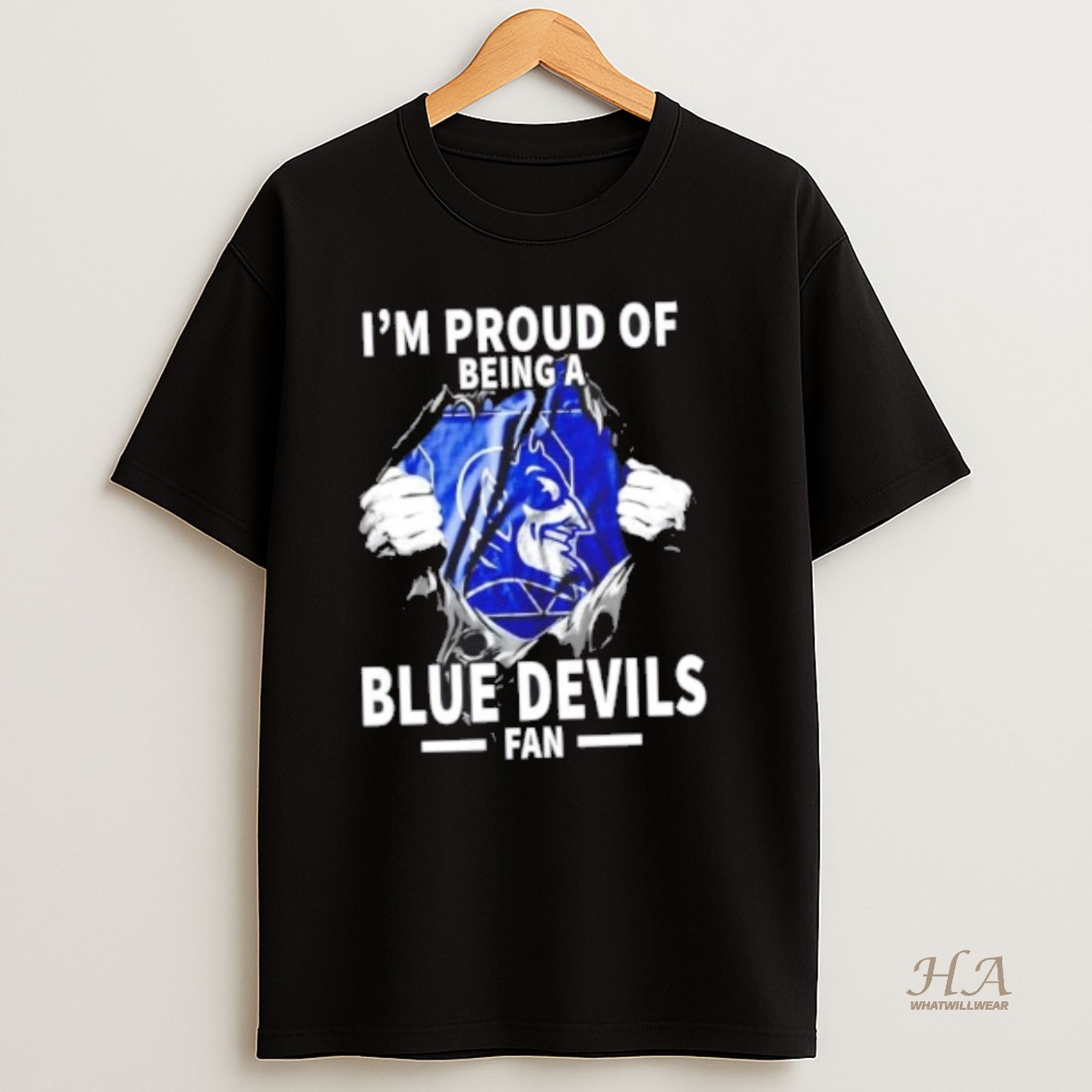 Official Im Proud Of Being A Duke Blue Devils Fan T Shirt