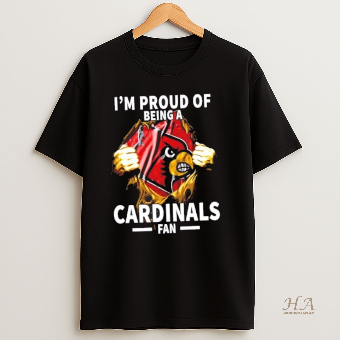 Official Im Proud Of Being A Louisville Cardinals Fan T Shirt