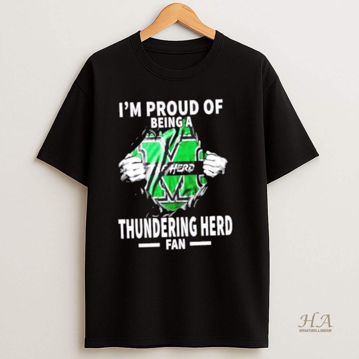 Official Im Proud Of Being A Marshall Thundering Herd Fan T Shirt