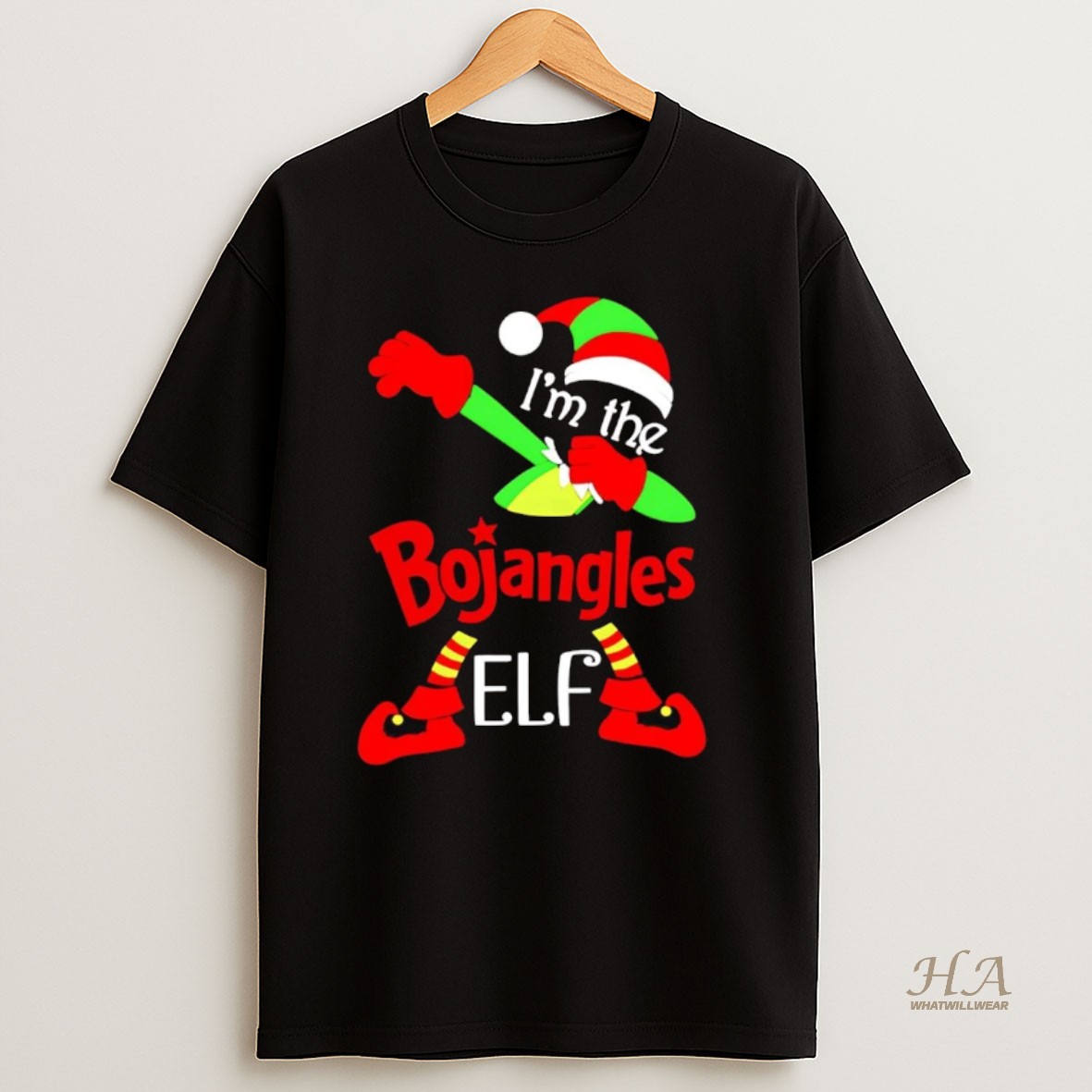 Official Im The Bojangles Elf Dabbing Christmas T Shirt